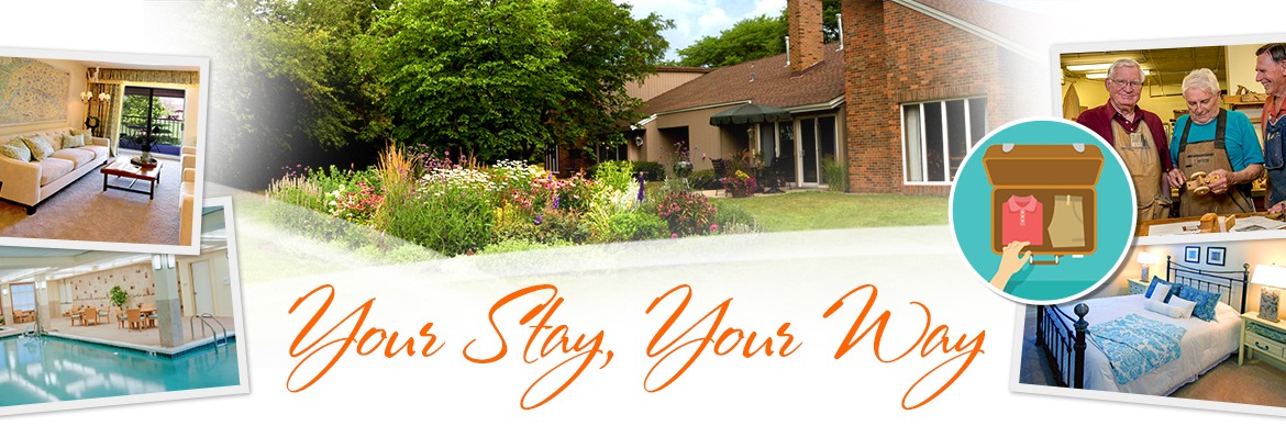 Photo of Covenant Living of Northbrook with interior images on the sides